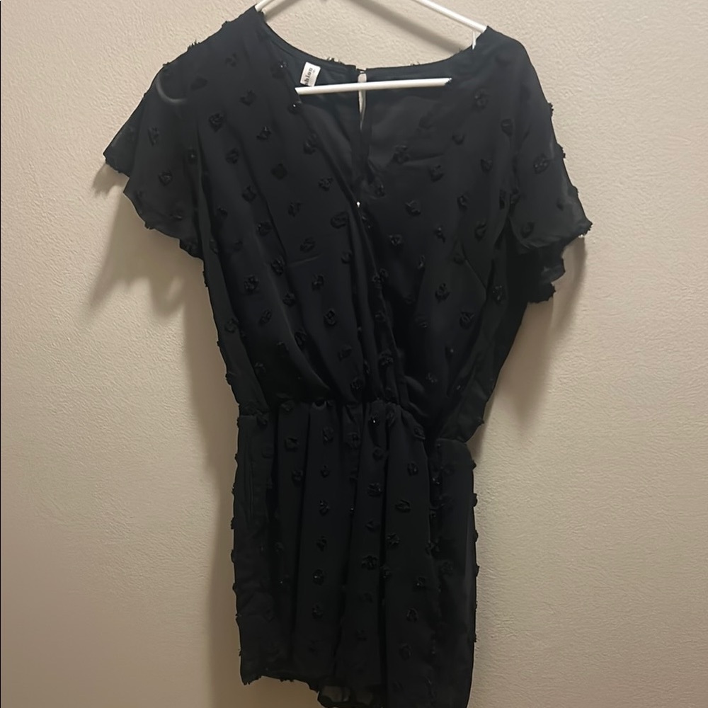 Polka Dot Black Romper
